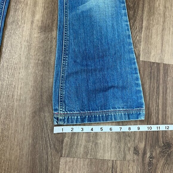 Mini Boden Flare Flap Button Pocket Jeans Sz 11Y - Picture 9 of 11